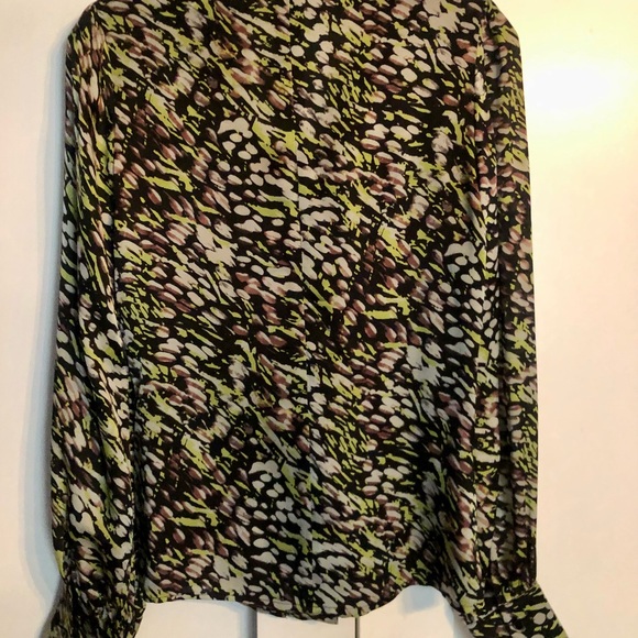 Rachel Zoe abstract print silk blouse size 0 - Picture 7 of 8